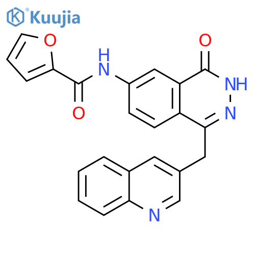 2-Furancarboxamide,N-[3,4-dihydro-4-oxo-1-(3-quinolinylmethyl)-6-phthalazinyl]- structure