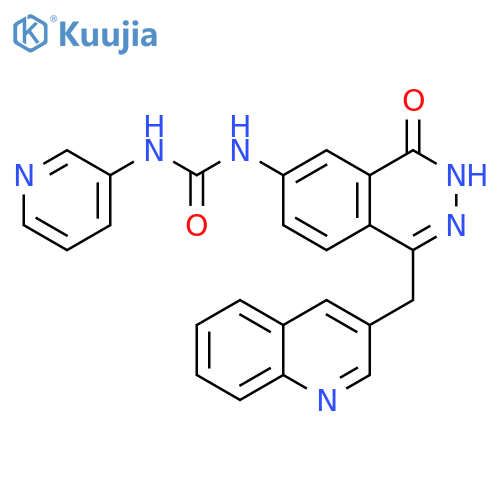 Urea,N-[3,4-dihydro-4-oxo-1-(3-quinolinylmethyl)-6-phthalazinyl]-N'-3-pyridinyl- structure