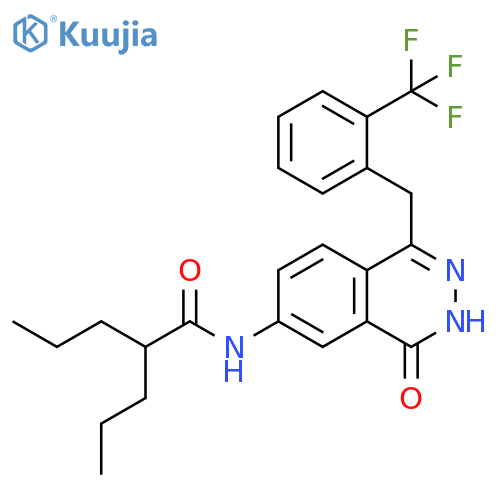 Pentanamide,N-[3,4-dihydro-4-oxo-1-[[2-(trifluoromethyl)phenyl]methyl]-6-phthalazinyl]-2-propyl- structure