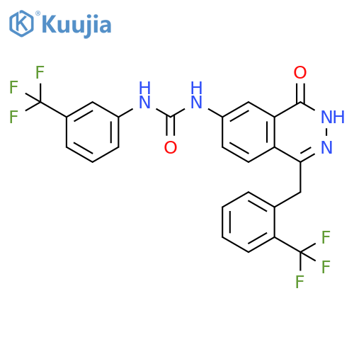 Urea,N-[3,4-dihydro-4-oxo-1-[[2-(trifluoromethyl)phenyl]methyl]-6-phthalazinyl]-N'-[3-(trifluoromethyl)phenyl]- structure