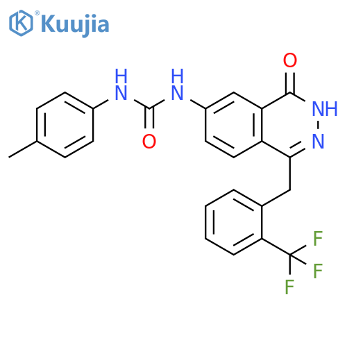 Urea,N-[3,4-dihydro-4-oxo-1-[[2-(trifluoromethyl)phenyl]methyl]-6-phthalazinyl]-N'-(4-methylphenyl)- structure