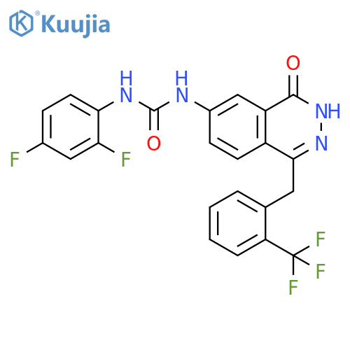 Urea,N-(2,4-difluorophenyl)-N'-[3,4-dihydro-4-oxo-1-[[2-(trifluoromethyl)phenyl]methyl]-6-phthalazinyl]- structure