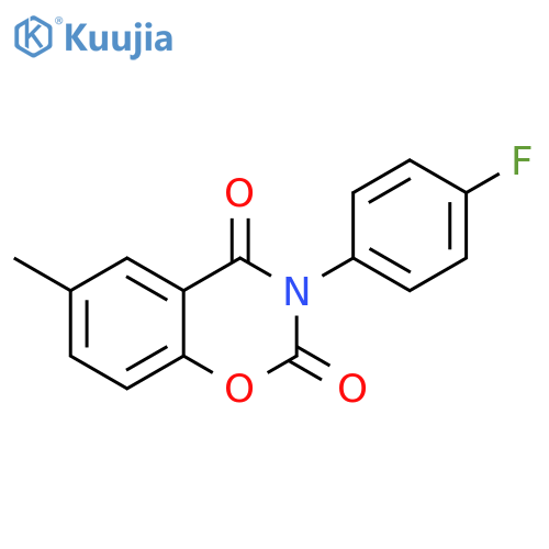 2H-1,3-Benzoxazine-2,4(3H)-dione, 3-(4-fluorophenyl)-6-methyl- structure