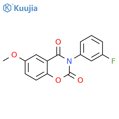 2H-1,3-Benzoxazine-2,4(3H)-dione, 3-(3-fluorophenyl)-6-methoxy- structure