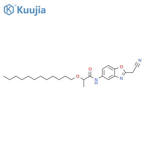 Propanamide, N-[2-(cyanomethyl)-5-benzoxazolyl]-2-(dodecyloxy)- structure