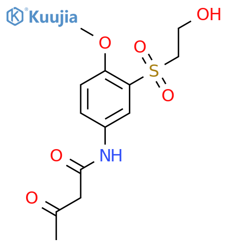 Butanamide, N-[3-[(2-hydroxyethyl)sulfonyl]-4-methoxyphenyl]-3-oxo- structure