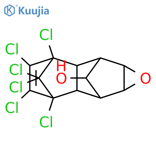 2,7:3,6-Dimethanonaphth[2,3-b]oxiren-8-ol, 3,4,5,6,9,9-hexachloro-1a,2,2a,3,6,6a,7,7a-octahydro-, stereoisomer (9CI) structure