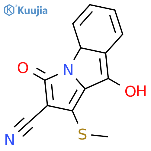 3H-Pyrrolo[1,2-a]indole-2-carbonitrile, 9-hydroxy-1-(methylthio)-3-oxo- structure