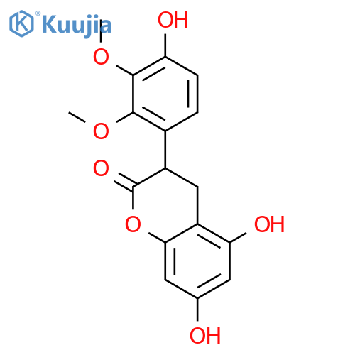 5,7,4'-trihydroxy-2',3'-dimethoxyisoflavanone structure