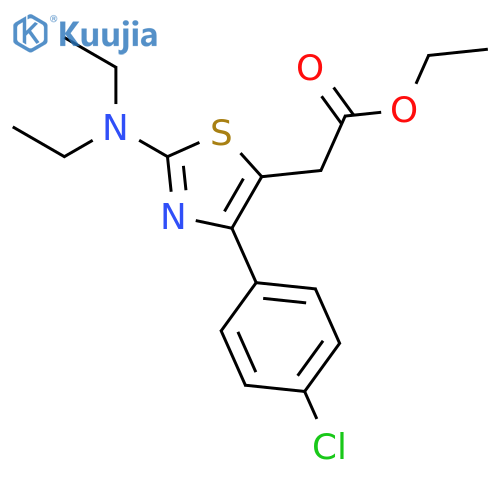 Ethyl [4-(4-chlorophenyl)-2-(diethylamino)-1,3-thiazol-5-yl]acetate structure