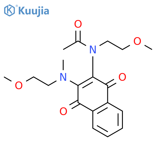 Acetamide,N-[1,4-dihydro-3-[(2-methoxyethyl)methylamino]-1,4-dioxo-2-naphthalenyl]-N-(2-methoxyethyl)- structure