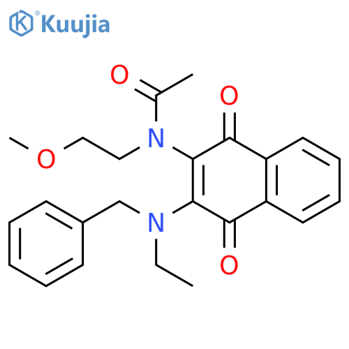 Acetamide,N-[3-[ethyl(phenylmethyl)amino]-1,4-dihydro-1,4-dioxo-2-naphthalenyl]-N-(2-methoxyethyl)- structure