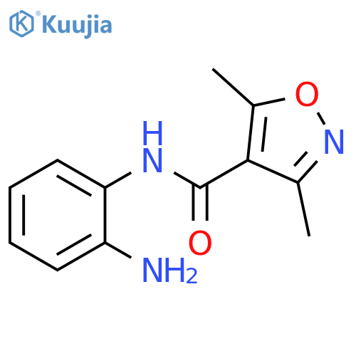 4-Isoxazolecarboxamide, N-(2-aminophenyl)-3,5-dimethyl- structure