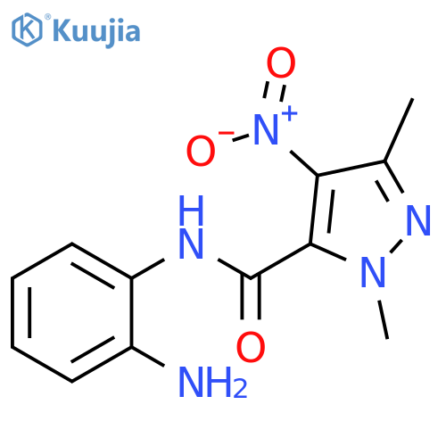 1H-Pyrazole-5-carboxamide, N-(2-aminophenyl)-1,3-dimethyl-4-nitro- structure