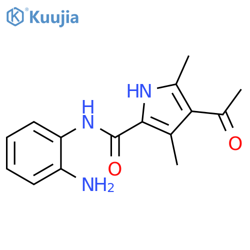 1H-Pyrrole-2-carboxamide, 4-acetyl-N-(2-aminophenyl)-3,5-dimethyl- structure