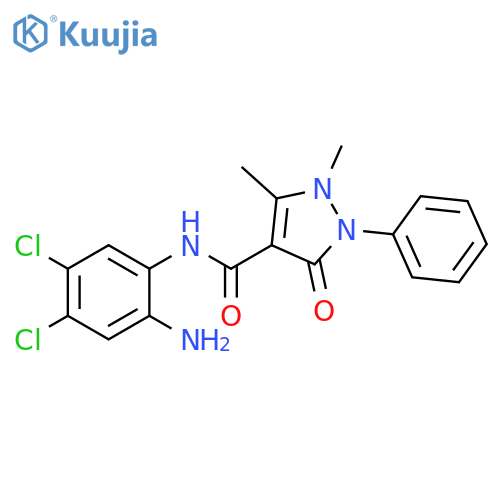 1H-Pyrazole-4-carboxamide,N-(2-amino-4,5-dichlorophenyl)-2,3-dihydro-1,5-dimethyl-3-oxo-2-phenyl- structure