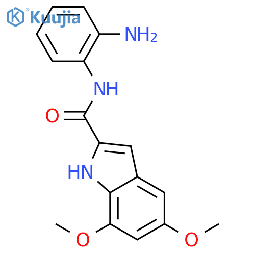 1H-Indole-2-carboxamide, N-(2-aminophenyl)-5,7-dimethoxy- structure