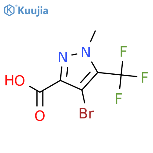 4-Bromo-1-methyl-5-(trifluoromethyl)-1H-pyrazole-3-carboxylic Acid structure