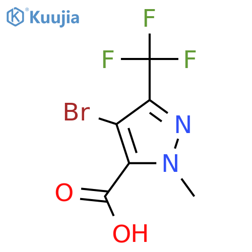 4-bromo-1-methyl-3-(trifluoromethyl)-1H-pyrazole-5-carboxylic acid structure