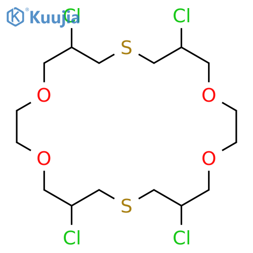 1,4,12,15-Tetraoxa-8,19-dithiacyclodocosane, 6,10,17,21-tetrachloro- structure