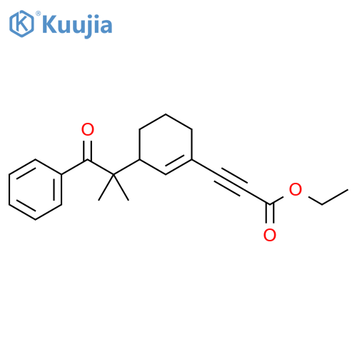 2-Propynoic acid,3-[3-(1,1-dimethyl-2-oxo-2-phenylethyl)-1-cyclohexen-1-yl]-, ethyl ester structure