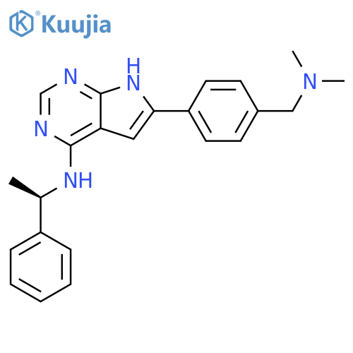 1H-Pyrrolo[2,3-d]pyrimidin-4-amine,6-[4-[(dimethylamino)methyl]phenyl]-N-[(1R)-1-phenylethyl]- structure