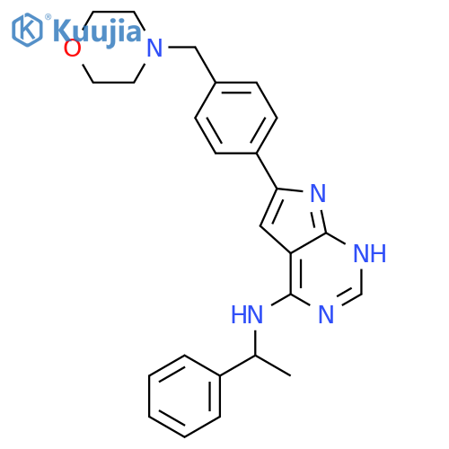 1H-Pyrrolo[2,3-d]pyrimidin-4-amine,6-[4-(4-morpholinylmethyl)phenyl]-N-[(1R)-1-phenylethyl]- structure