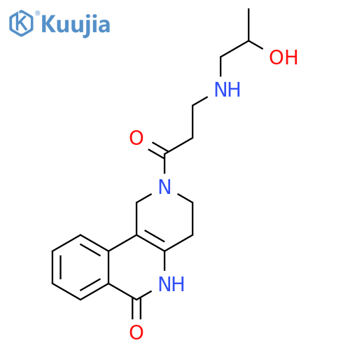 Benzo[c][1,6]naphthyridin-6(2H)-one,1,3,4,5-tetrahydro-2-[3-[(2-hydroxypropyl)amino]-1-oxopropyl]- structure