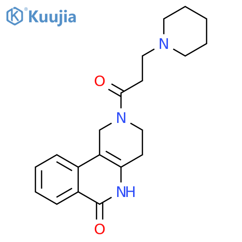 Benzo[c][1,6]naphthyridin-6(2H)-one,1,3,4,5-tetrahydro-2-[1-oxo-3-(1-piperidinyl)propyl]- structure