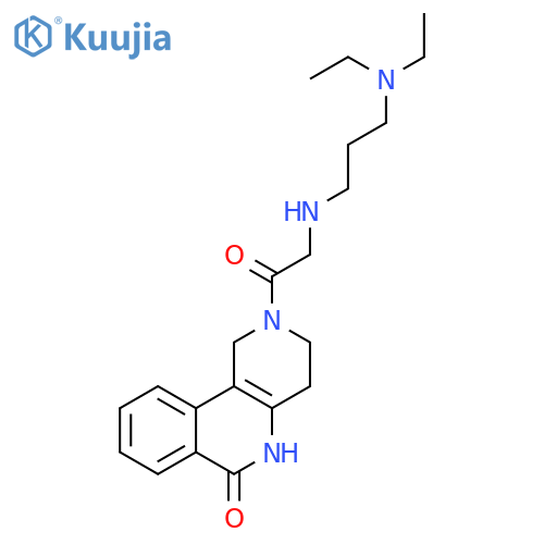 Benzo[c][1,6]naphthyridin-6(2H)-one,2-[[[3-(diethylamino)propyl]amino]acetyl]-1,3,4,5-tetrahydro- structure