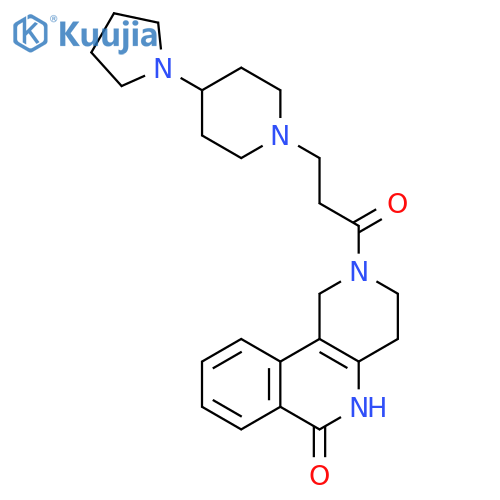 Benzo[c][1,6]naphthyridin-6(2H)-one,1,3,4,5-tetrahydro-2-[1-oxo-3-[4-(1-pyrrolidinyl)-1-piperidinyl]propyl]- structure