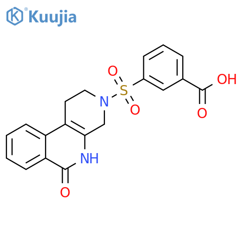 Benzoic acid,3-[(1,4,5,6-tetrahydro-6-oxobenzo[c][1,7]naphthyridin-3(2H)-yl)sulfonyl]- structure