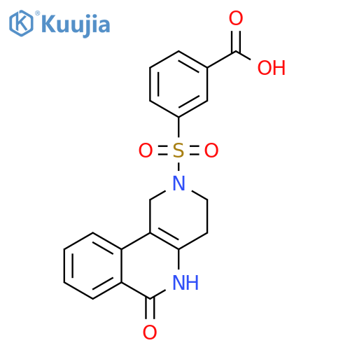 Benzoic acid,3-[(3,4,5,6-tetrahydro-6-oxobenzo[c][1,6]naphthyridin-2(1H)-yl)sulfonyl]- structure