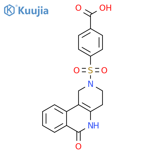 Benzoic acid,4-[(3,4,5,6-tetrahydro-6-oxobenzo[c][1,6]naphthyridin-2(1H)-yl)sulfonyl]- structure