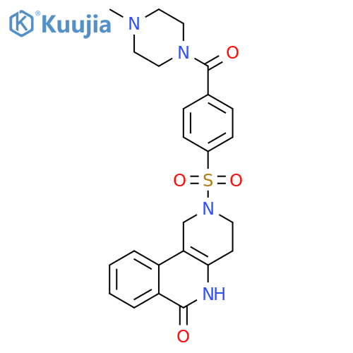 Piperazine,1-methyl-4-[4-[(3,4,5,6-tetrahydro-6-oxobenzo[c][1,6]naphthyridin-2(1H)-yl)sulfonyl]benzoyl]- structure