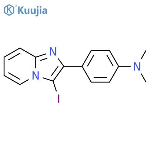 Benzenamine, 4-(3-iodoimidazo[1,2-a]pyridin-2-yl)-N,N-dimethyl- structure