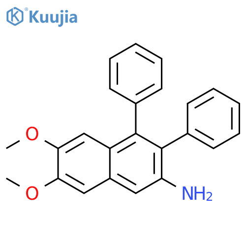 2-Naphthalenamine, 6,7-dimethoxy-3,4-diphenyl- structure