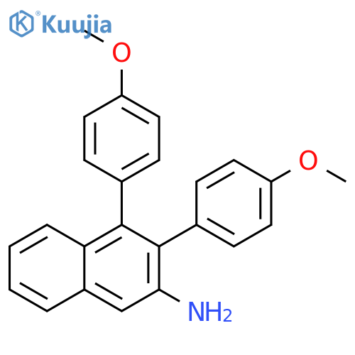 2-Naphthalenamine, 3,4-bis(4-methoxyphenyl)- structure