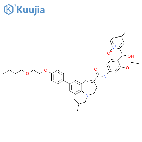 1H-1-Benzazepine-4-carboxamide,7-[4-(2-butoxyethoxy)phenyl]-N-[3-ethoxy-4-[hydroxy(4-methyl-1-oxido-2-pyridinyl)methyl]phenyl]-2,3-dihydro-1-(2-methylpropyl)- structure