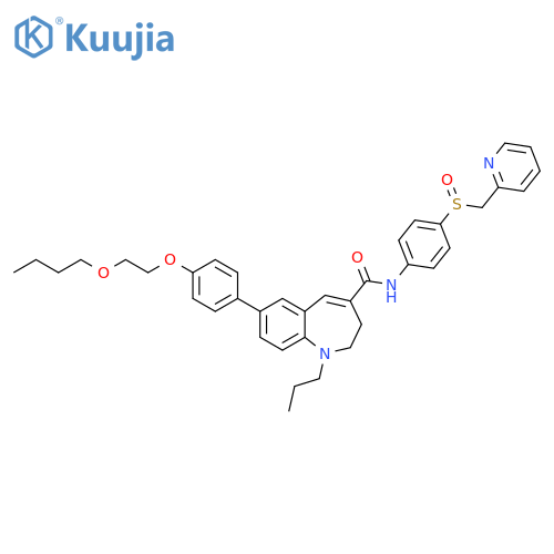 1H-1-Benzazepine-4-carboxamide,7-[4-(2-butoxyethoxy)phenyl]-2,3-dihydro-1-propyl-N-[4-[(2-pyridinylmethyl)sulfinyl]phenyl]- structure