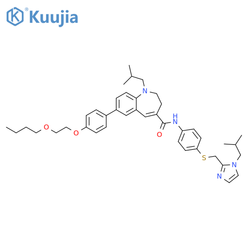 1H-1-Benzazepine-4-carboxamide,7-[4-(2-butoxyethoxy)phenyl]-2,3-dihydro-1-(2-methylpropyl)-N-[4-[[[1-(2-methylpropyl)-1H-imidazol-2-yl]methyl]thio]phenyl]- structure