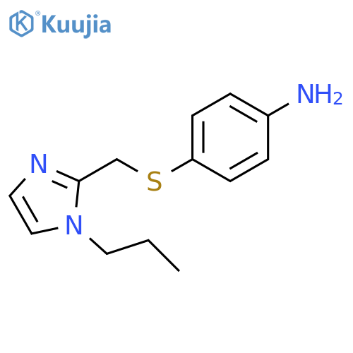 Benzenamine, 4-[[(1-propyl-1H-imidazol-2-yl)methyl]thio]- structure