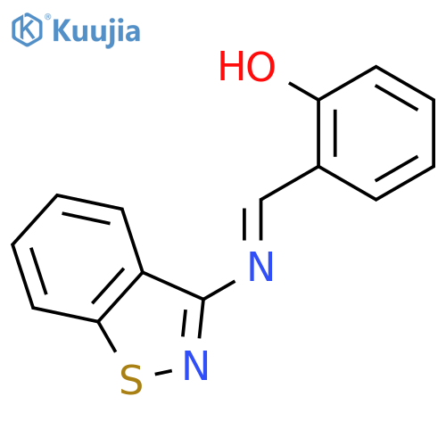 Phenol, 2-[(1,2-benzisothiazol-3-ylimino)methyl]- structure