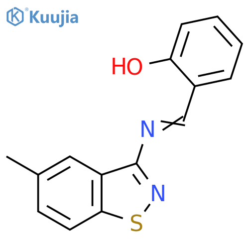 Phenol, 2-[[(5-methyl-1,2-benzisothiazol-3-yl)imino]methyl]- structure