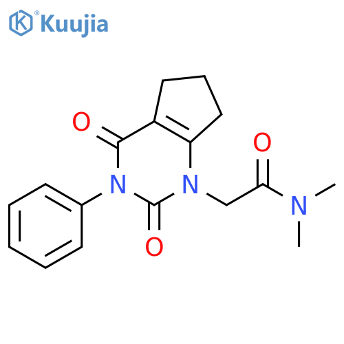 1H-Cyclopentapyrimidine-1-acetamide, 2,3,4,5,6,7-hexahydro-N,N-dimethyl-2,4-dioxo-3-phenyl- structure