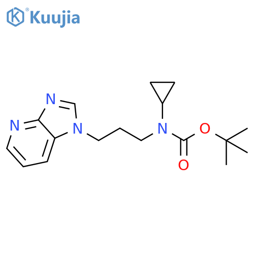 Carbamic acid, cyclopropyl[3-(1H-imidazo[4,5-b]pyridin-1-yl)propyl]-,1,1-dimethylethyl ester structure
