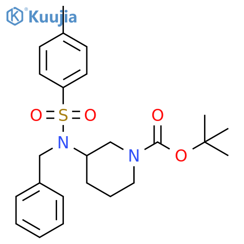 1-Piperidinecarboxylic acid,3-[[(4-methylphenyl)sulfonyl](phenylmethyl)amino]-, 1,1-dimethylethylester structure