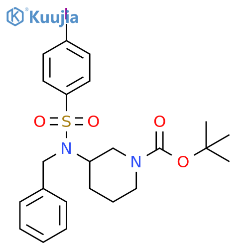 1-Piperidinecarboxylic acid,3-[[(4-iodophenyl)sulfonyl](phenylmethyl)amino]-, 1,1-dimethylethyl ester structure