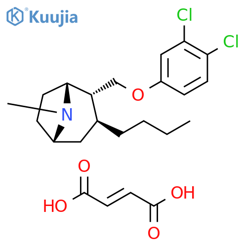 8-Azabicyclo[3.2.1]octane,3-butyl-2-[(3,4-dichlorophenoxy)methyl]-8-methyl-, (1R,2R,3S,5S)-,(2E)-2-butenedioate (1:1) structure
