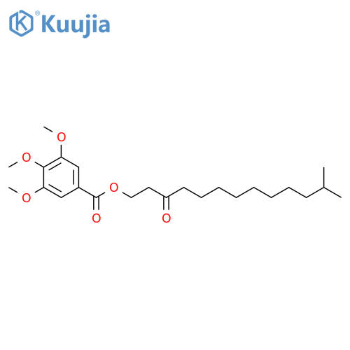Benzoic acid, 3,4,5-trimethoxy-, 12-methyl-3-oxotridecyl ester structure